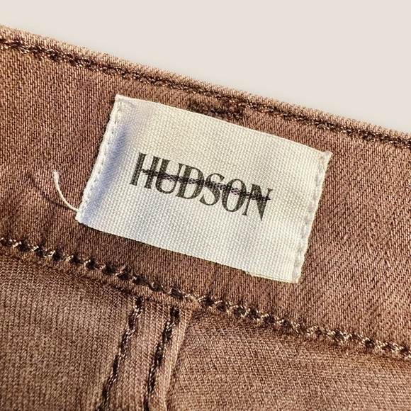 NWOT Hudson Jeans ‘Noa’ “Cocoa Bean” Brown High-Rise Straight Crop Jeans Size 25 - Picture 4 of 16